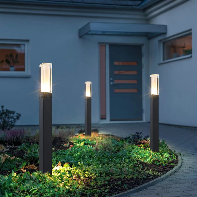 חיצוני עמיד למים IP65 10W LED מנורת דשא בסגנון חדש עמוד אלומיניום שביל גן מרובע נוף אורות דשא AC85-265V
