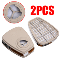 2Pcs/Set Gas Mask Replaceable Filtering 6001CN Cartridge Box For 6000 Gas Mask Chemical Respirator