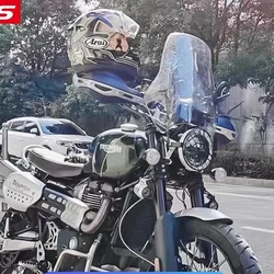For Triumph Street Twin Bonneville Scrambler 1200 XE XC Motorcycle Windscreen Wind Deflector 45cm Windshield