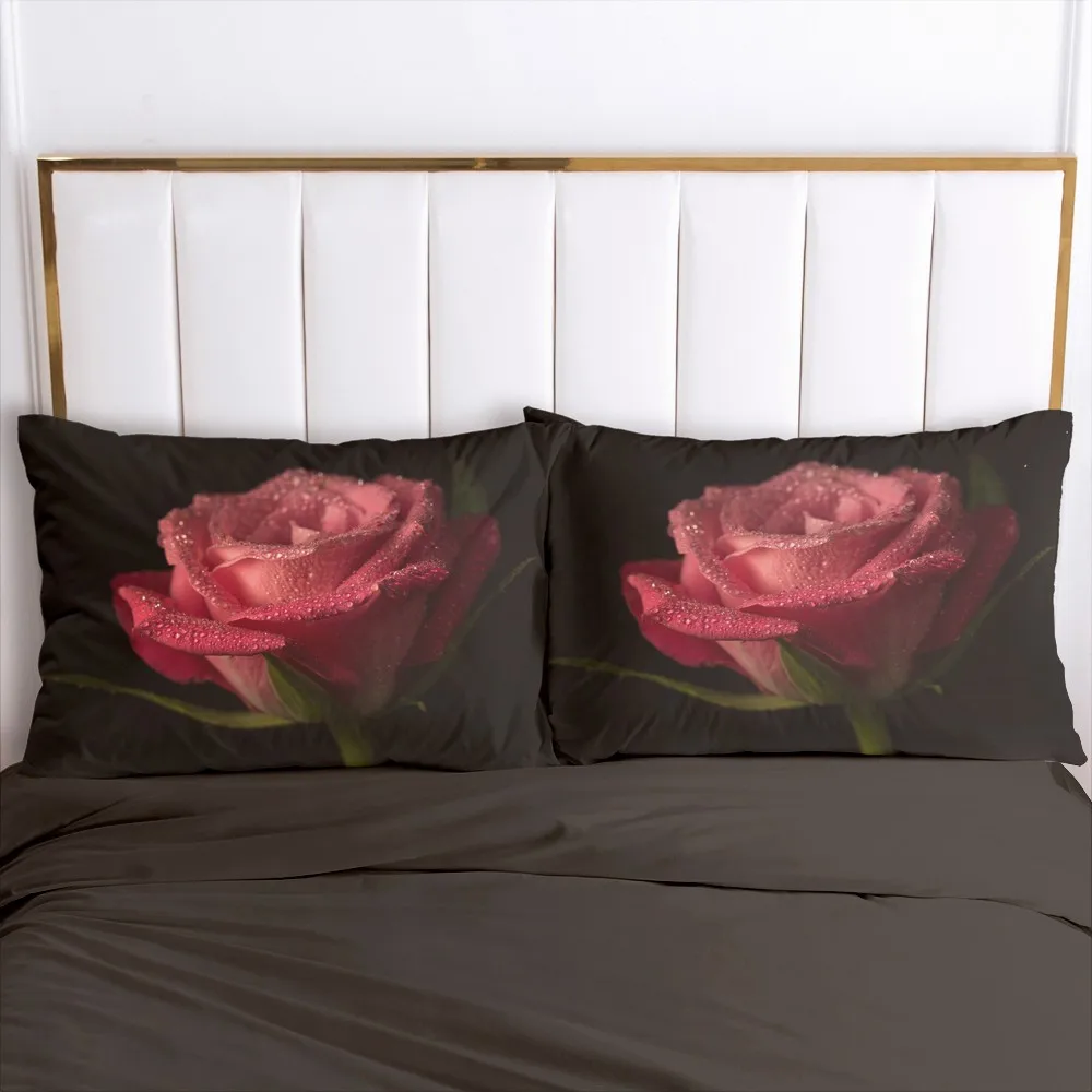 

3D Pillowcase Pillow Case Custom 50x70 50x75 50x80cm Bedding For Wedding Flowers Decorative Pillow Cover Home Textile Drop Ship