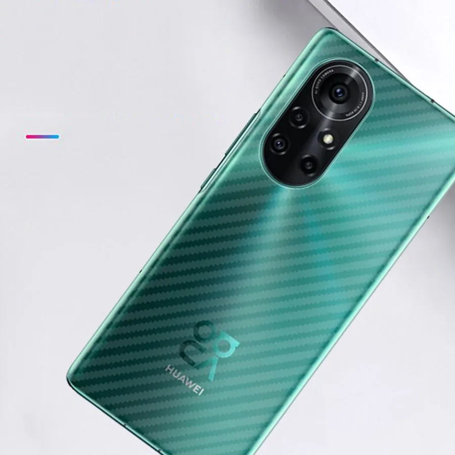 화웨이 P20 P30 P40 라이트 프로 노바 5T 스크린 프로텍터 메이트 40 30 20 10 라이트 명예 50 프로 20 라이트에 대한 5PCS 다시 탄소 섬유 필름