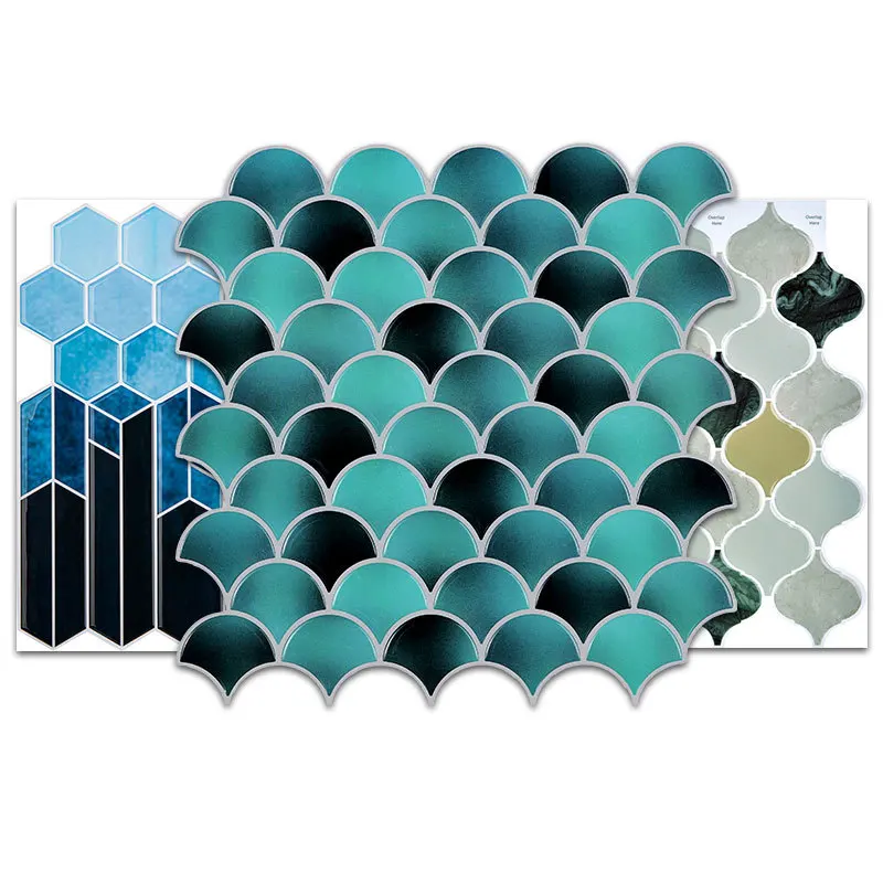 

PET Abstract DIY 3D Peel and Stick Wall Sticker Decoration Kitchen Decor Kitchen Wall Stickers Waterproof for Tile