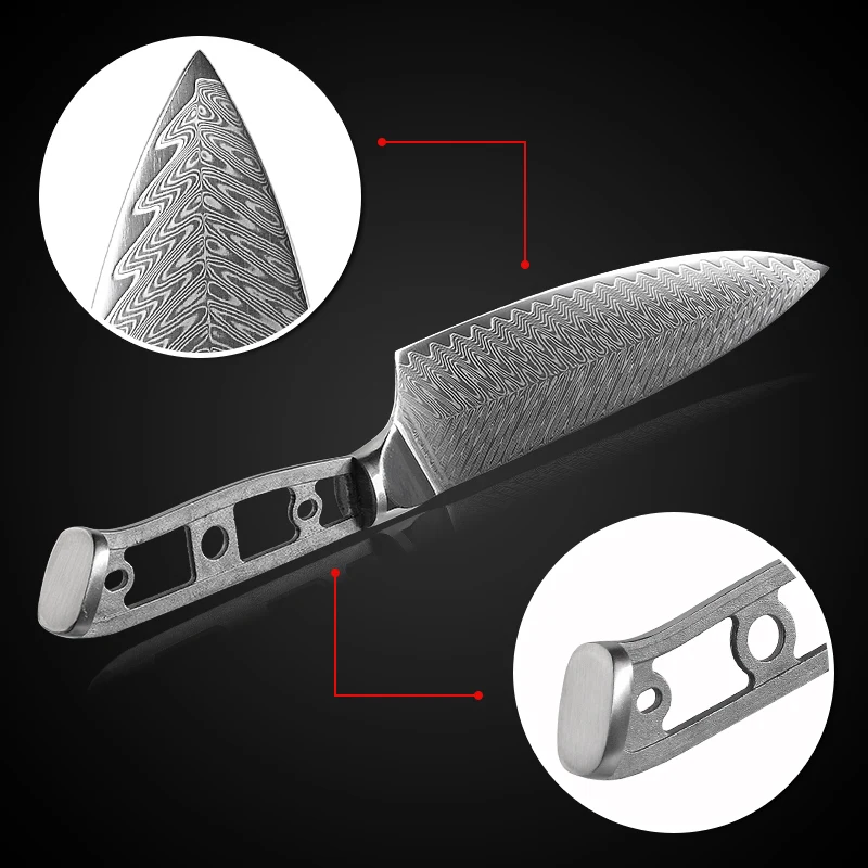 Grandsharp New Knife Blank Blade DIY Making Kitchen Knife 67 Layers Damascus Steel VG10 Chef Knife Billet Material Tools Parts