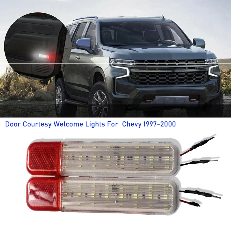 

15021518 15021517 Car Led Door Courtesy Welcome Lights Footwell Luggage Light For Chevy & GMC C/K Series Pickup 1997 ~ 2000