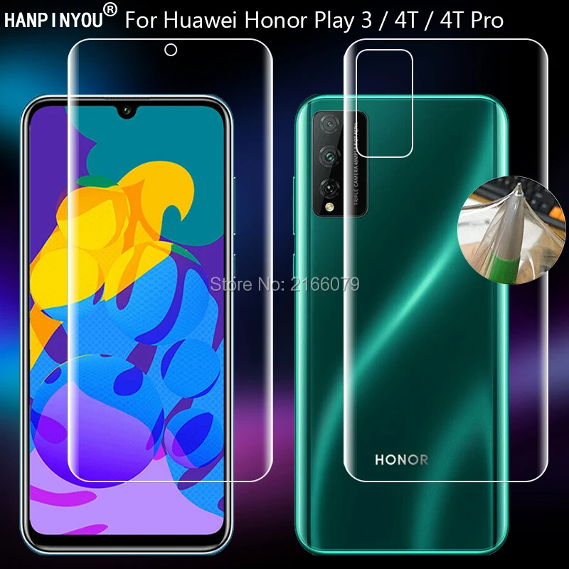 For Huawei Honor Play 4T 3 4T Pro Clear TPU / Matte Anti-Fingerprints Hydrogel Full Cover Soft Screen Protector Film