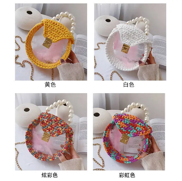 20pcs Laser Cut Acrylic Crochet Base DIY Knitting Bottom Bag Transparent Acrylic Crochet Bag Accressies