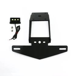 For Kawasaki Z650 Z 650 Ninja650 2017-2022 Motorcycle License Plate Holder Bracket Tail Tidy Fenders Eliminator With LED Light