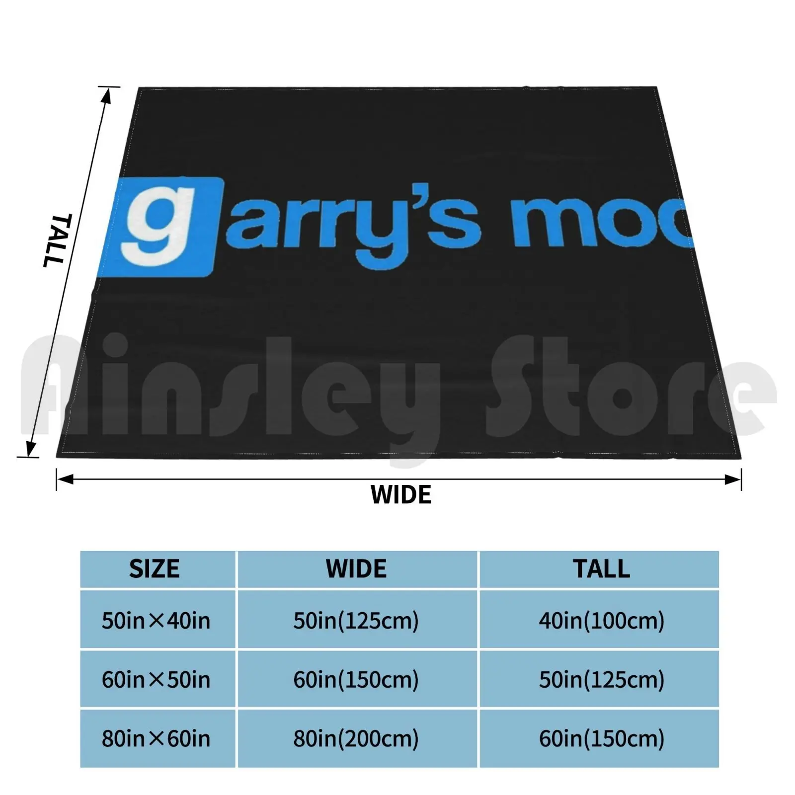 Garry's Mod Official Game Logo Blanket Fashion Custom Garrys Mod Garrysmod Gmod Half Life 2 Half Life Source