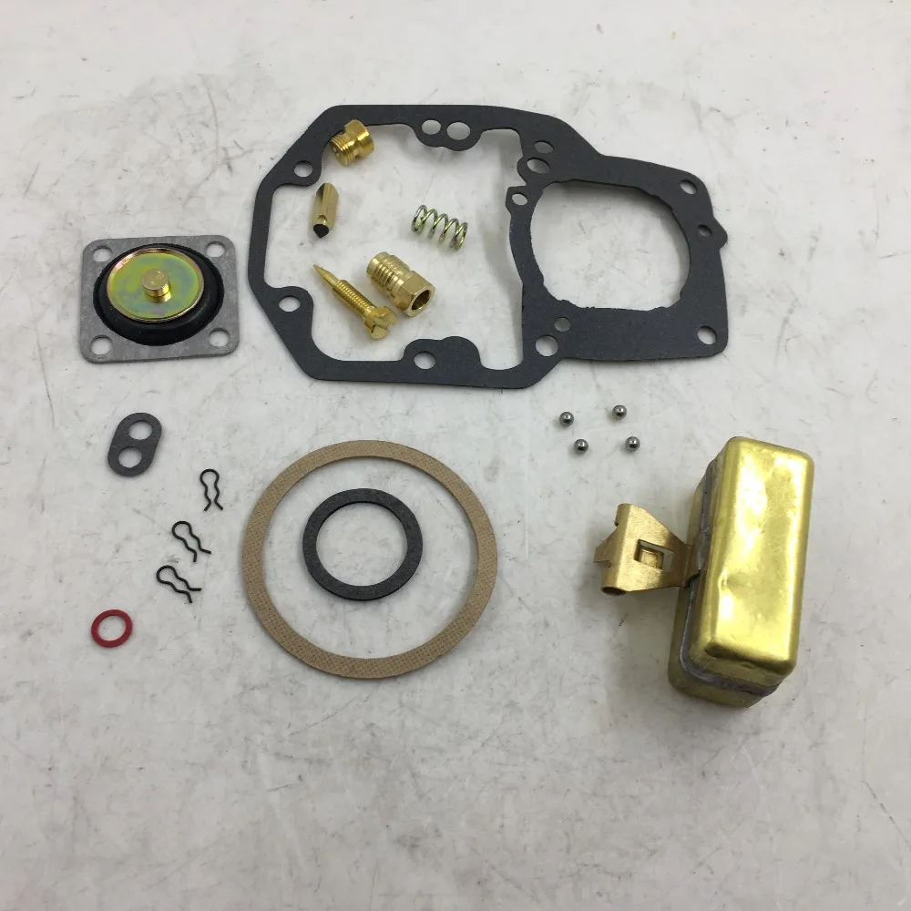 Kit de reparación de carburador SherryBerg apto para Ford Autolite 1100 1101 sistema de combustible carburador Motorcraft Alco viene con flotador de latón