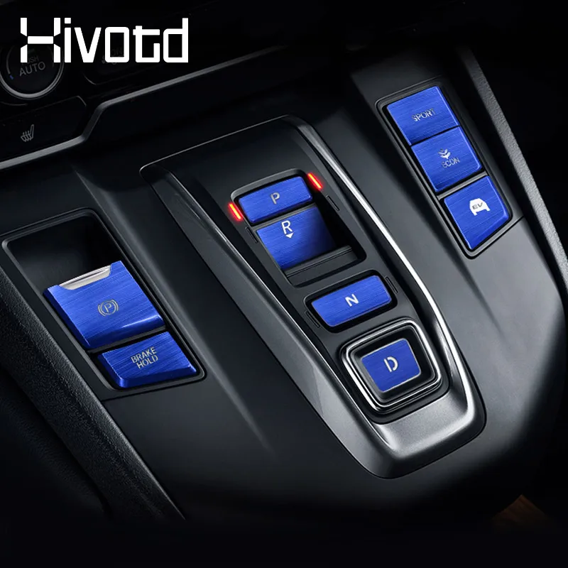 Car Console Gear Shift Button Cover Stickers Protective Decoration Interior Panel Accessories For Honda Cr-V Crv 2018 2019
