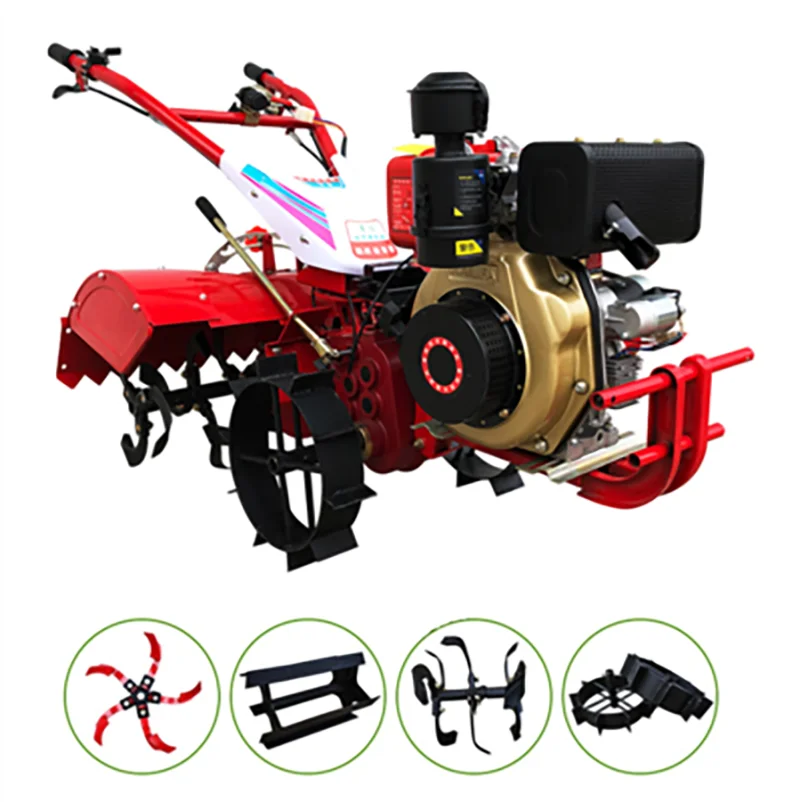 

Farmland 178 Micro-tiller diesel pastoral management machine weeding loose soil rotary ditch multi-function orchard machine