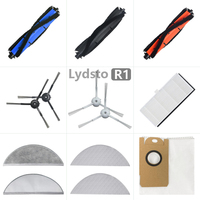 For Lydsto R1 Robot Vacuum Cleaner Spare Parts Side / Main Brush HEPA Filters Dust Bag Disposable Mop Cloth Accessories