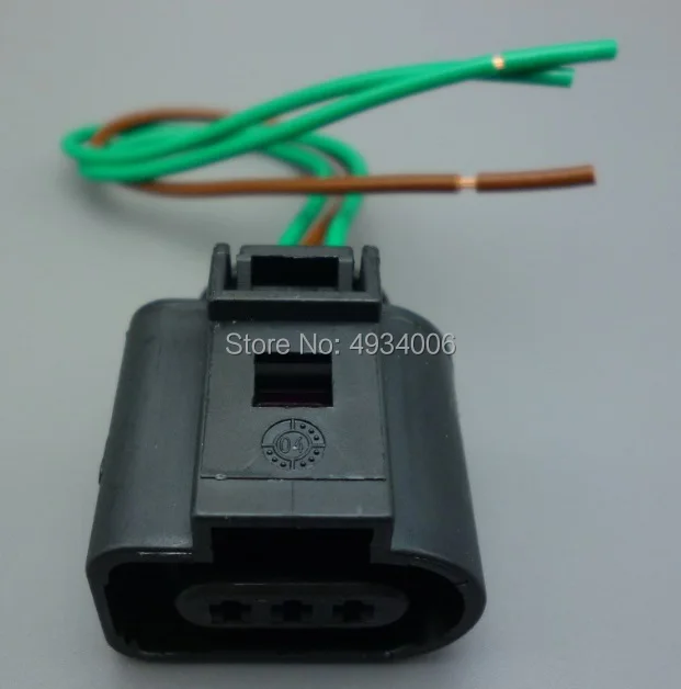 Worldgolden 3pin 1.5mm VW 1J0973703 Camshaft Cam Sensor Pigtail Plug Connector for Audi A4 A6 AVK 3.0 1J0 973 703