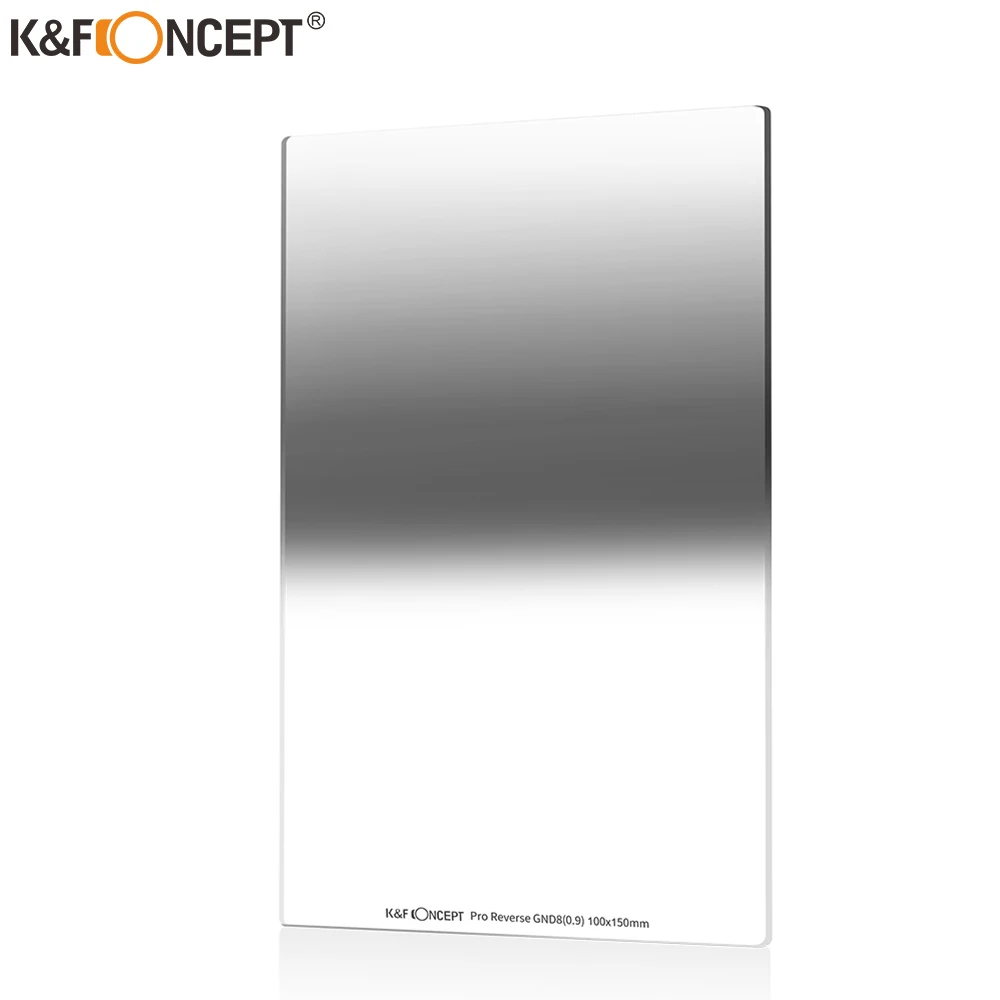 K & F Concept Reverse Afgestudeerd Grad Grijsfilter ND8 (0.9/3 Stopt) 100*150*2.0Mm Nano-Coating Waterdicht Voor Cokin Z