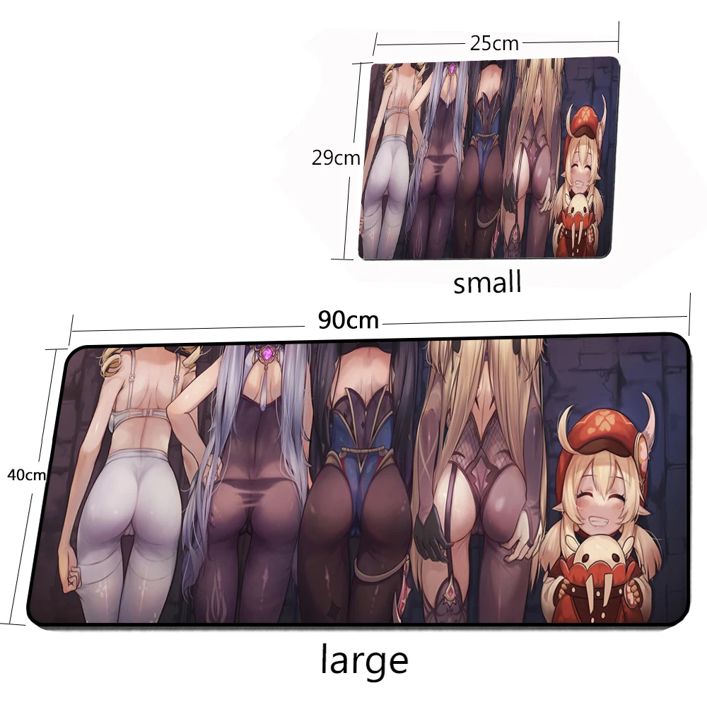 Sexy Ass Girl Rgb Mouse Pad Laptop PC Gamer LED Band USB Desktop Keyboard Game Accessories Genshin Impact Desk mat Drop Shipping