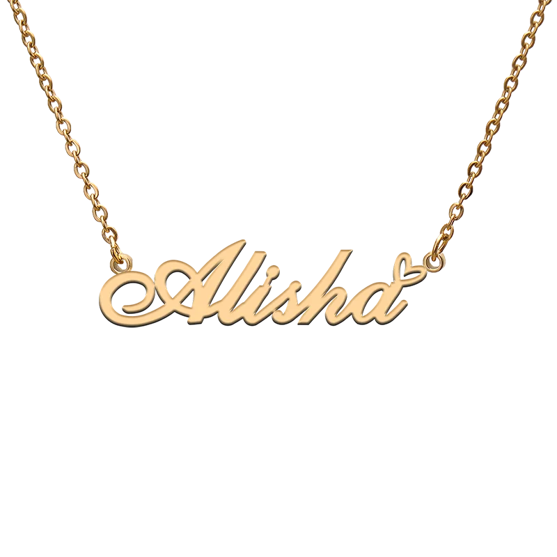 

Custom Personalized Name Necklaces for Alisha Best Friends Birthday Christmas Mother Days Jewelry Gifts