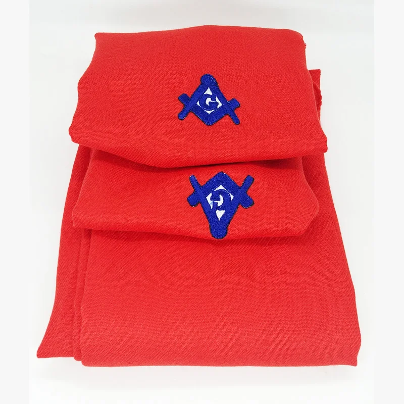 Freemason embroidery logo scarf shawl designer winter men and women scarf solid color warm cashmere scarf shawl