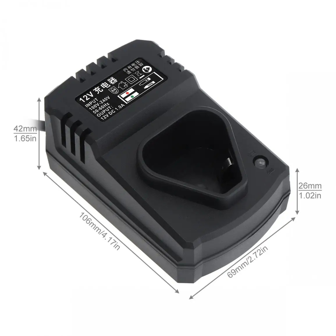 DC 12V Portable Multifunction Li-ion Lithium Battery Charger Rechargeable Power Adapter for Electric Drill Screwdriver