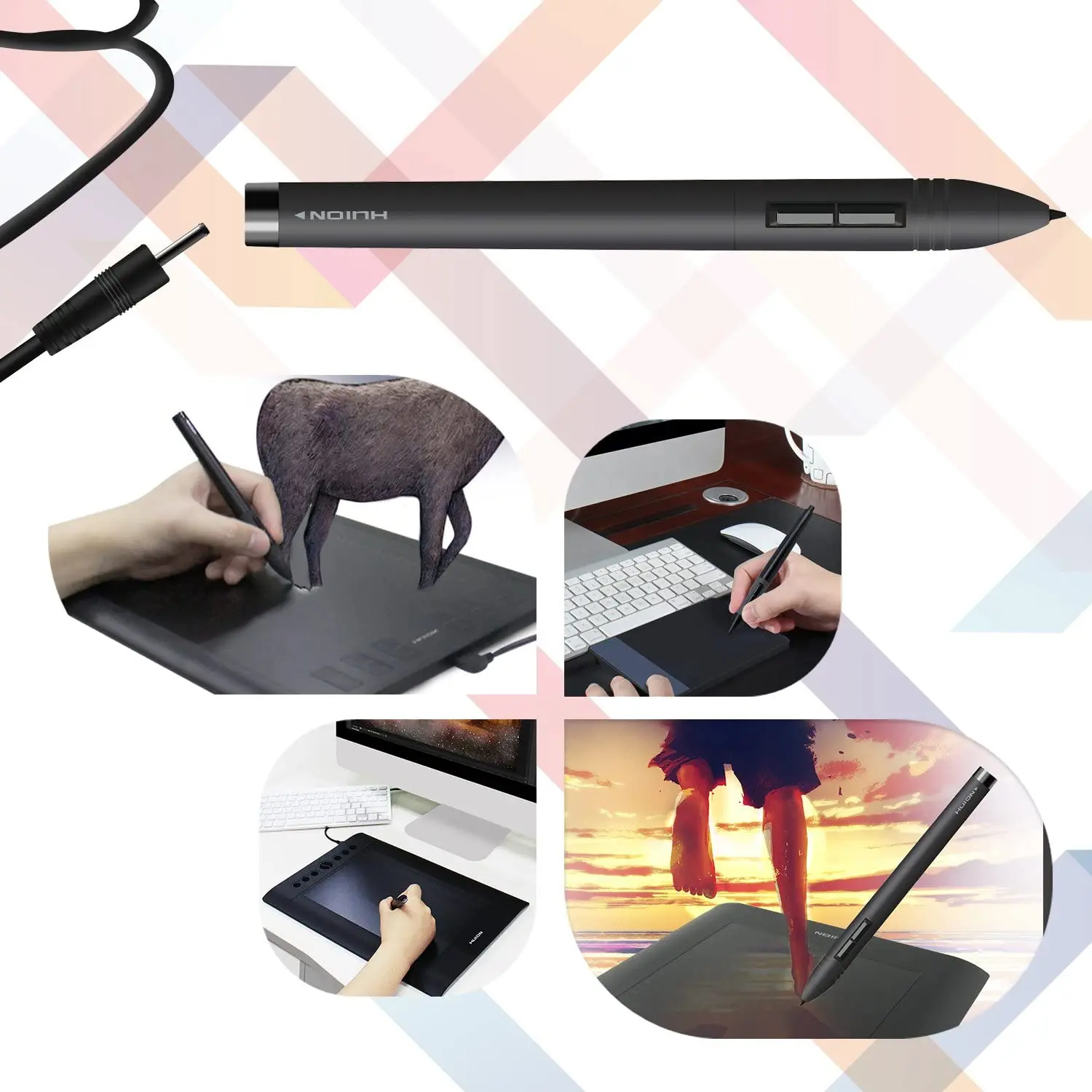 Cable de carga USB a CC de 2,0x0,5mm para tableta de dibujo gráfico Huion, bolígrafo recargable P80-3.28 pies (1 metro)