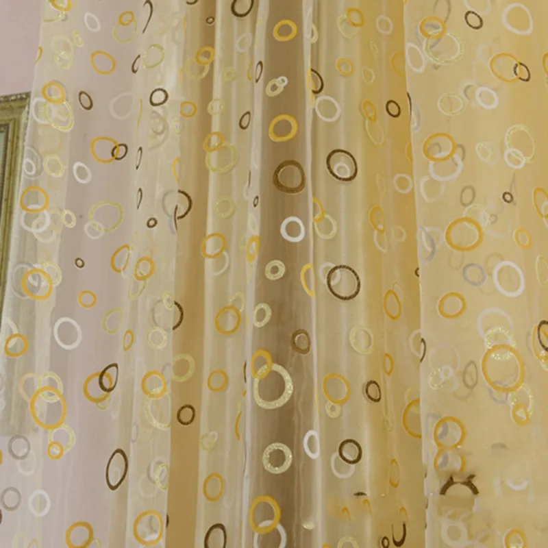 European Jacquard Curtains Drape Panel Sheer Tulle For Living Room Bedroom Voile Sheer Curtains Kitchen Treatments Panel Drapes