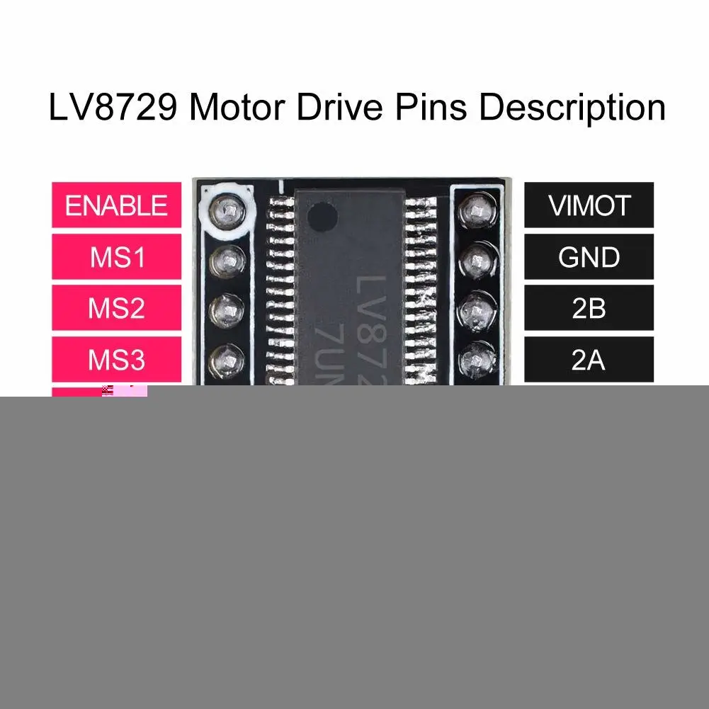 3D เครื่องพิมพ์ LV8729 Stepper Motor โมดูลสำหรับ LV8729 Stepper ไดร์เวอร์ฮีทซิงค์4ชั้นพื้นผิว Ultra Driver