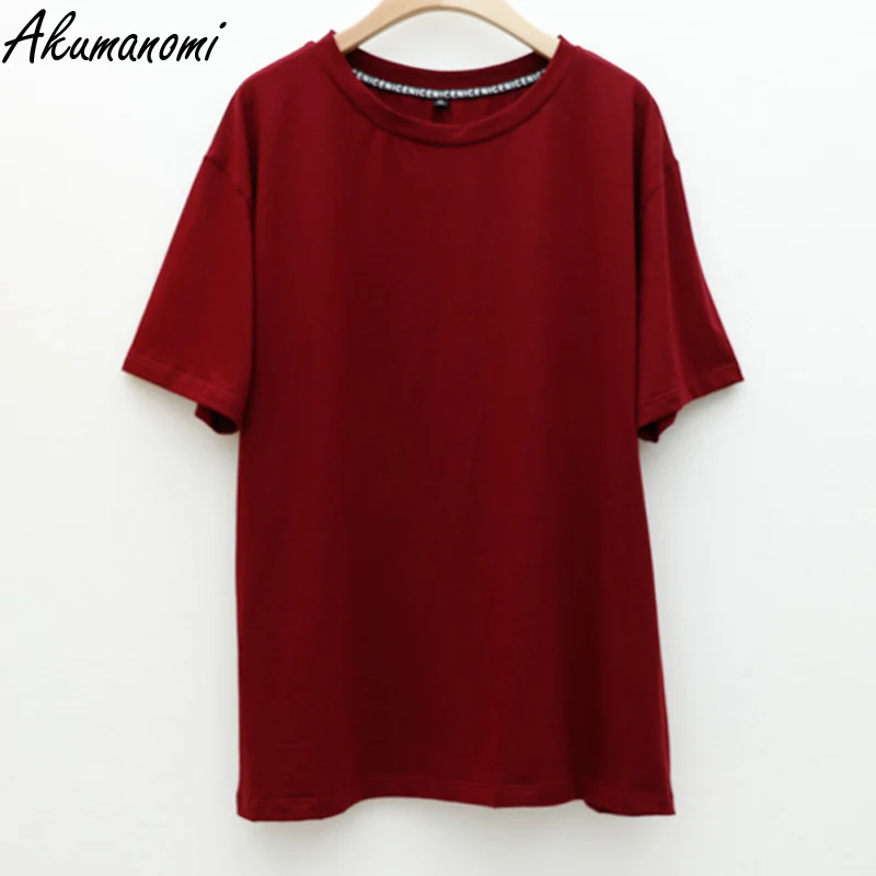 Camiseta oversize Wives de algodón para mujer, camisetas de talla grande 10xl, Top corto de manga corta, ropa Vintage