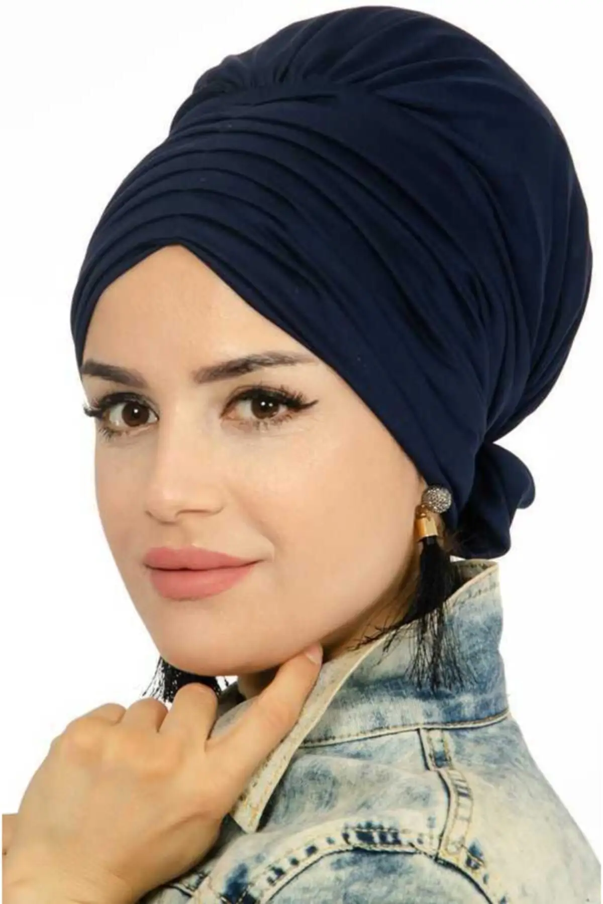 Women's Navy Blue Instant Hijab