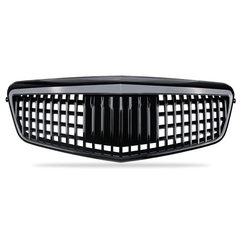 Car styling Middle grille For Mercedes-Benz E-Class W212 2009-2013 Modified to Maybach Silver Black front bumper Center Grille