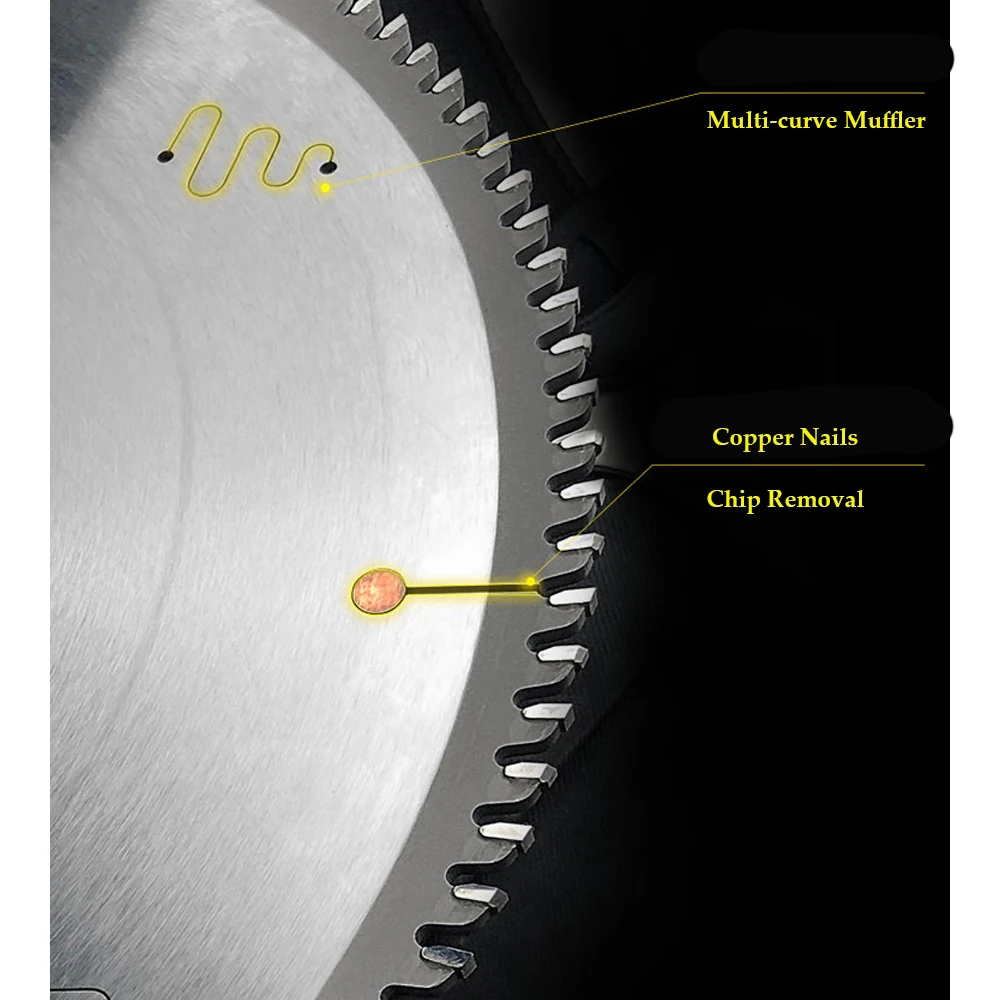 LIVTER Top Quality T.C.T Cabide Steel PCD Circular Saw Blade for Cutting Aluminum Alloy Metal