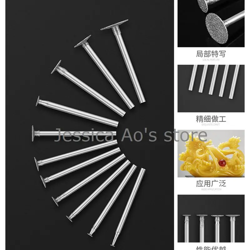0.5-16mm 28pcs Electric Mill Accessories Diamond Grinding Head Metal Surface Polishing Jade Stone Carving Tool Burr Smoothing