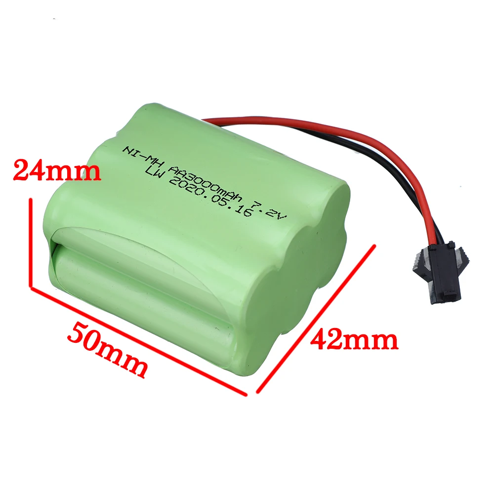 7.2v 3000mah NiMH Battery + Charger Set For Rc toys Car Tanks Trains Robots Boats Ni-MH AA 3000 mah 7.2 v Rechargeable Battery
