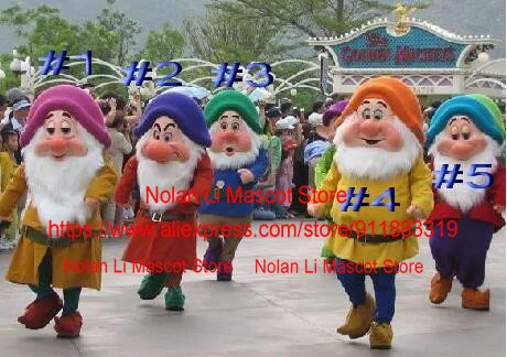 Newly Customized EVA Helmet Seven Dwarfs Mascots Costume Cartoon Suit Fancy Dress Role Play Advertising Game Birthday Party 795