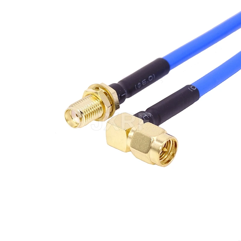 JXRF SMA 수 암-SMA 수 플러그 잭 커넥터, RG-402 세미 플렉시블 동축 케이블, RG402, 0.141 인치, 50ohm, 블루