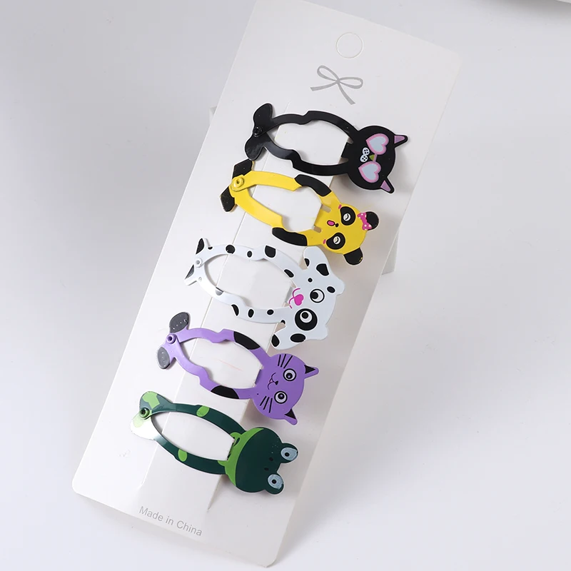 New Girls Cartoon Pattern Hairpins Cute Animal Rainbow Sweet Hair Clips Kids BB Clips Hair Accessories Fashion Barrettes Gift