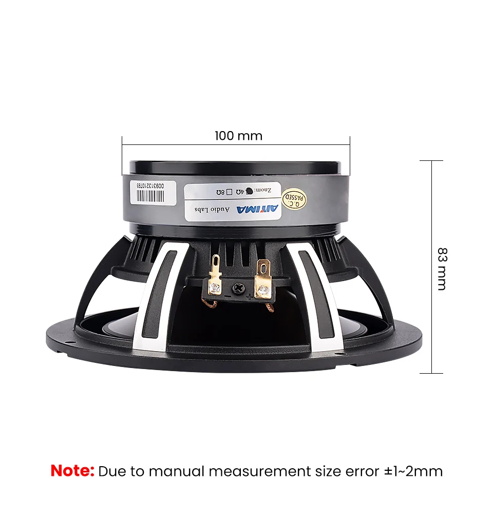 AIYIMA 1 Stück 6,5 Zoll 4 Ohm 50W Tieftöner Lautsprecher 6,5" Audio HiFi Heimkino KTV Musik-Lautsprecher Aluminium Keramik Bass-Lautsprecher – Detail 8