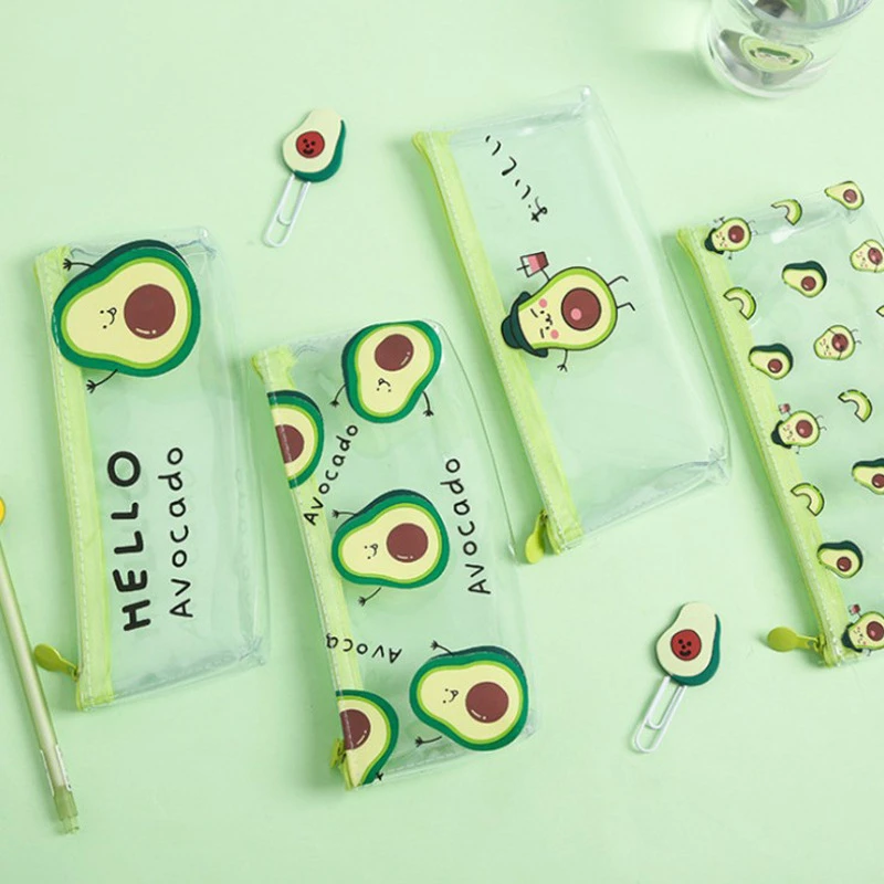 1 pcs Pencil Case Avocado School Pencil Box Pencilcase Pencil Bag School Supplies Stationery