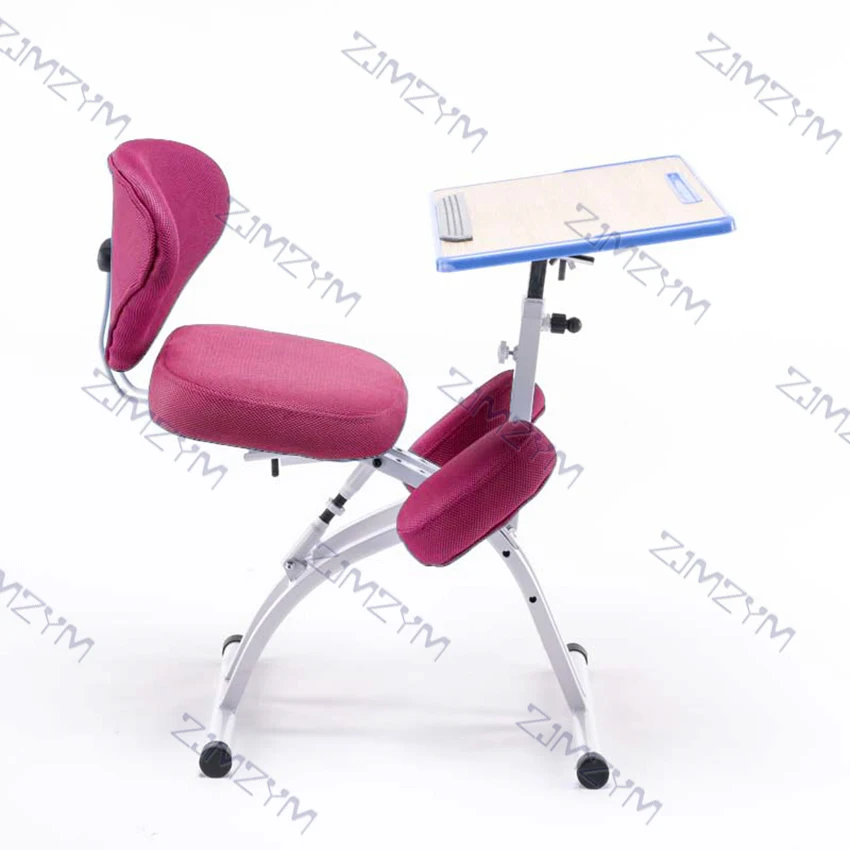 YDM-1458-1 Adjustable Desktop Tablet Training Chair With Writing Board Adjustable Height Angle Lifting Chair With Mesh Backrest