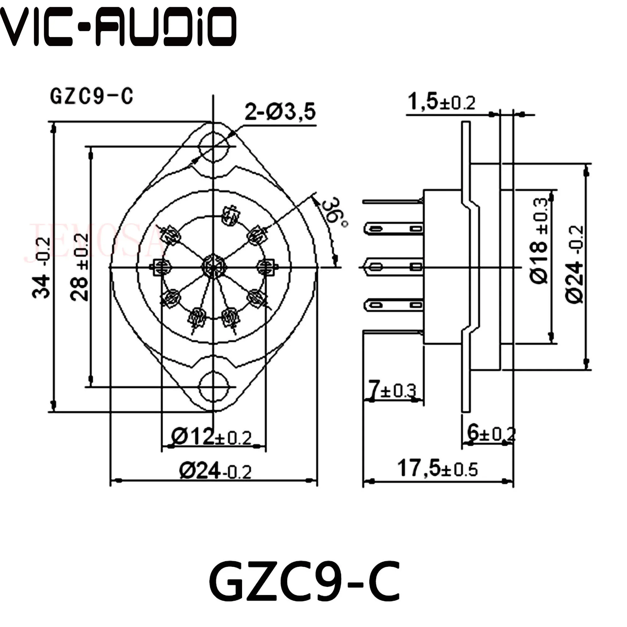 10 sztuk ceramiczne B9A 9Pin zawór gniazdo GZC9-C dla 6DJ8 12AX7 ECC83 6922 ECC88 12AU7 próżniowe wzmacniacz lampowy w stylu Vintage Hifi Audio