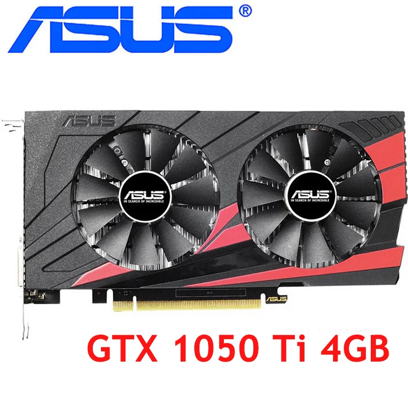 Видеокарта ASUS GTX1050 Ti 4 ГБ 128 бит GDDR5, графические карты для nVIDIA VGA Geforce GTX 1050ti 1050ti 4G Hdmi Dvi б/у