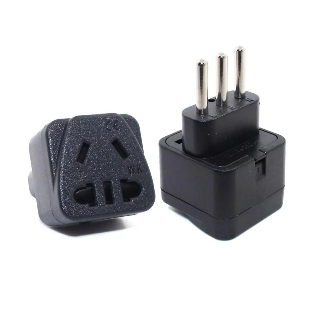 White Black 3-pin IT Conversion plug US/EU/AU to Italy Milan Chile Vatican Italian Travel AC Power Adapter Plug Converter 10A