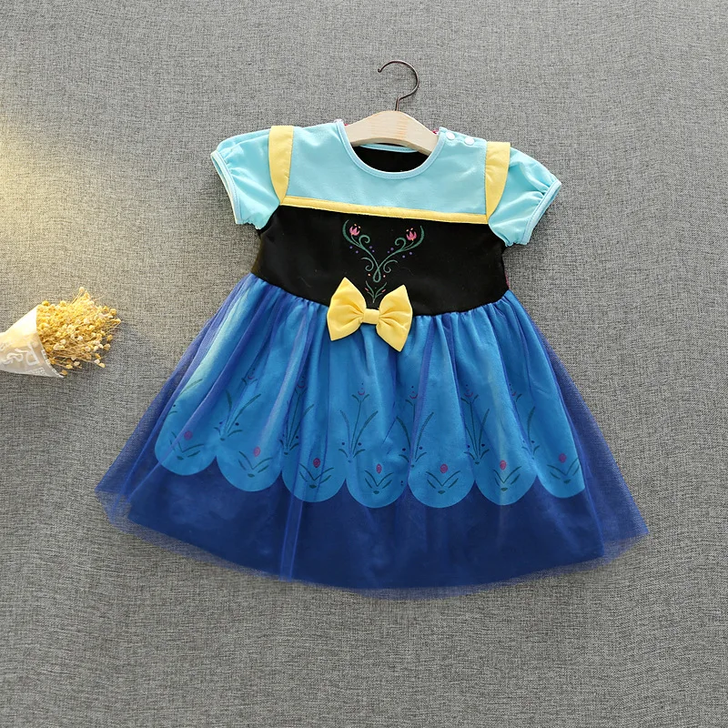 Baby Girls Princess Alice Belle Snowwhite Elsa Anna Design Dresses Size 90-130 Girl Halloween Cosplay Dress Dairy Wear Clothes