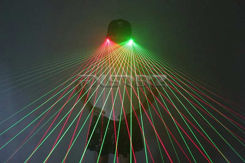 High Quality Red Green LED Laser Glasses Music Concert DJ performance Glasses Multi Beams For LED Robot Costumes