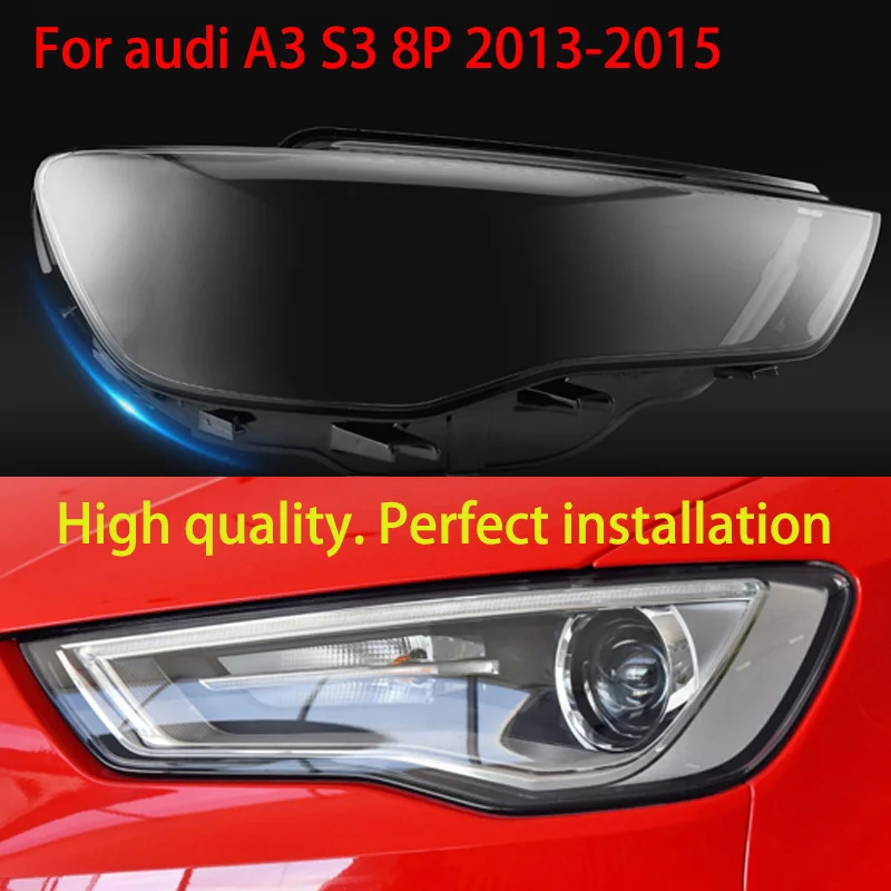 

2 Pcs for Audi A3 S3 8P 2013-2015 Car Headlight Lens Cover Car Headlight Dustproof Lens Left Right Lampshade shell