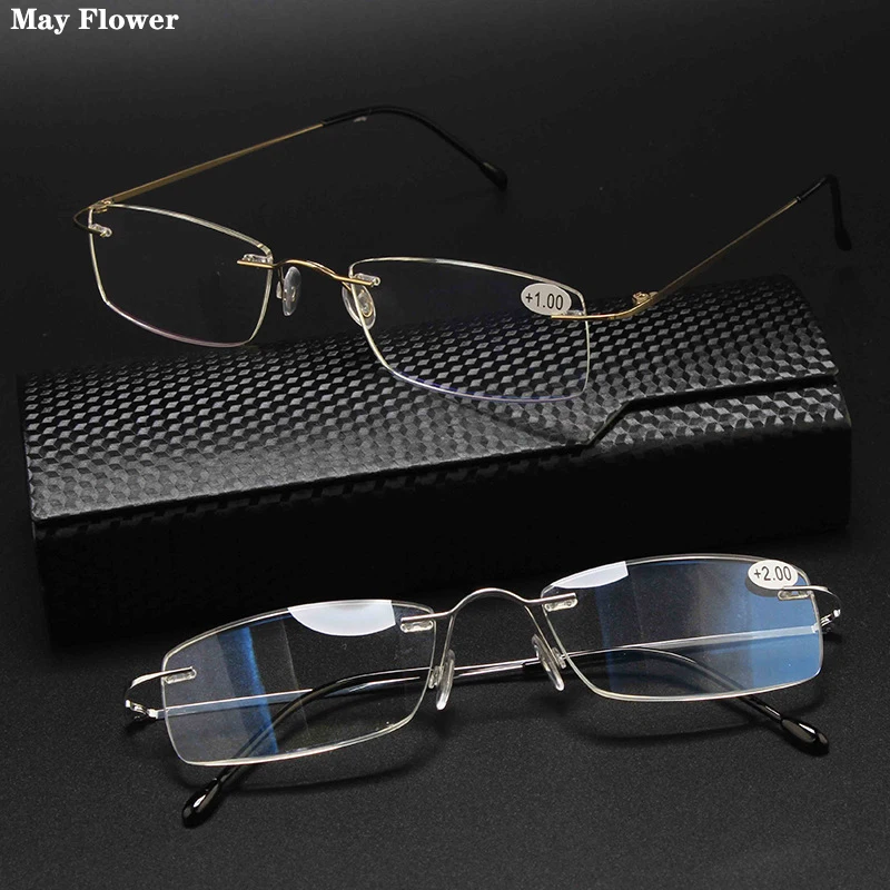 May Flower Men's Frame Prescription Glasses Blue Light Male Reading Glasses Titanium Eyeglasse Frame Old Glasses armacao oculos