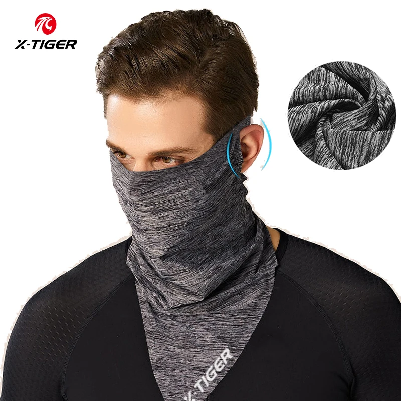 X-TIGER Cycling Face Mask Ice Fabric Outdoor Sports Headband Summer Sun Protection Running Hiking Cycling Bandana Equipments