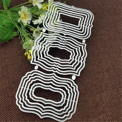 3pcs label frame set Metal Cutting Die Stencils for DIY Scrapbooking Album Decorative Embossing Handmade Paper Cards Gift