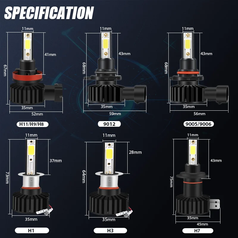 80W H8 H11 LED Fog Lights Bulb 9005 H7 9006 Error Free 12V Car DRL Lamp Canbus For Mercedes Benz W203 W211 W204 W210 W124 AMG