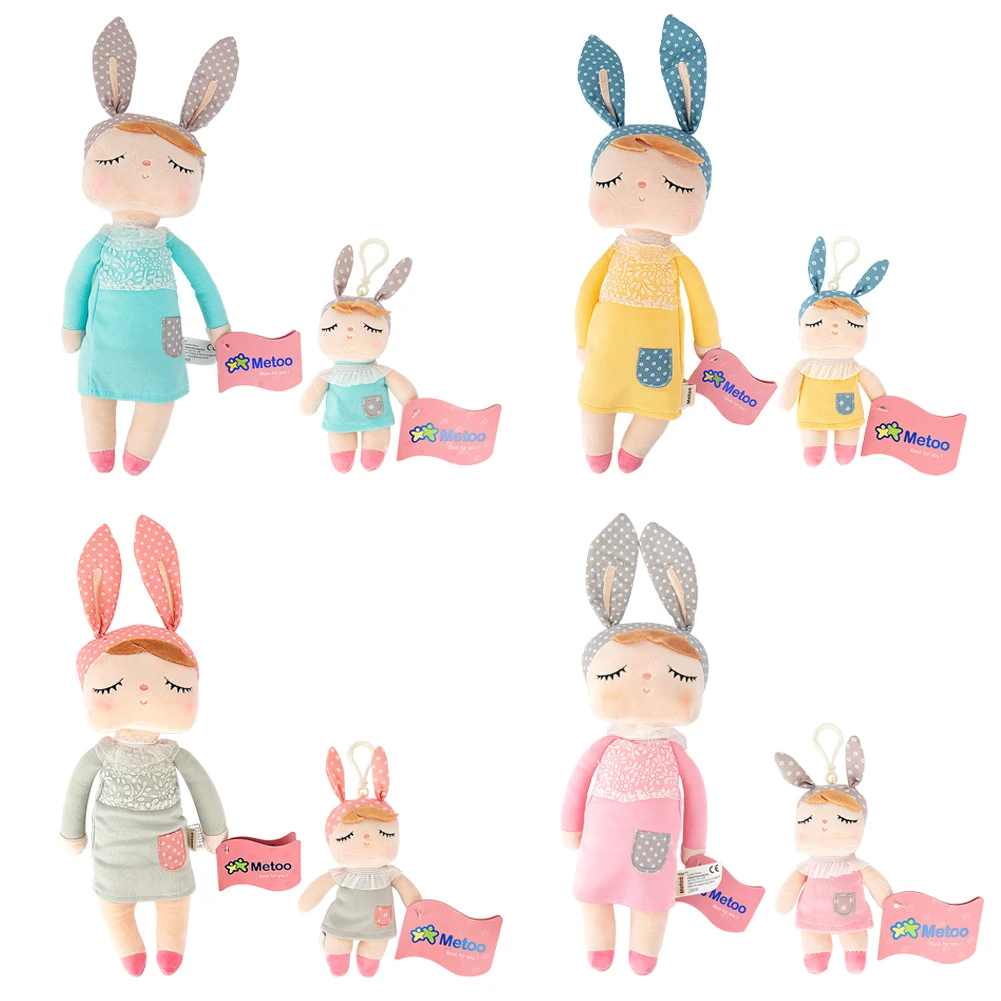 2 sztuk Metoo oryginalny Angela Doll Cute Rabbit Cartoon pluszowe zabawki dla dziewczynek dziecko piękne rodzic-dziecko Angela wypchana zabawka dla