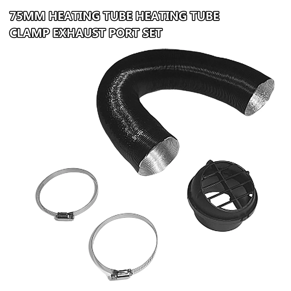 75MM Car Heating Pipe Air Pipe Exhaust Fan Hose Corrugation Intake Outlet Tube Car Air Conditioning Truck For Heater Accessories