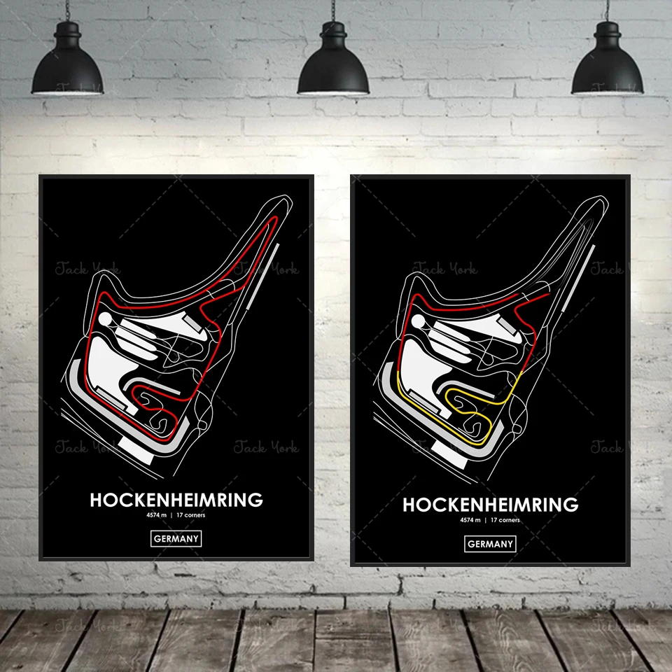 

Hockenheimring - Germany Track Map Poster